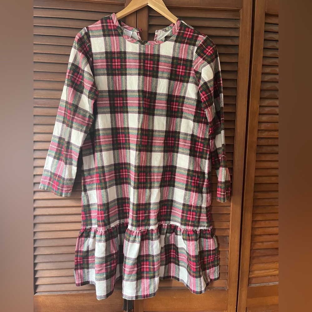 Hanna Andersson Christmas Tartan Nightgown, 160, 14/16